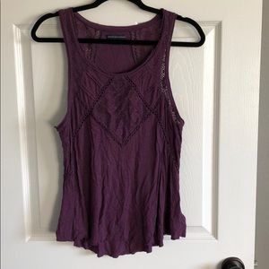 American Eagle sleeveless top with lace detail.